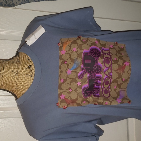 Coach Disco Stars Tshirt sz L - Picture 2 of 8